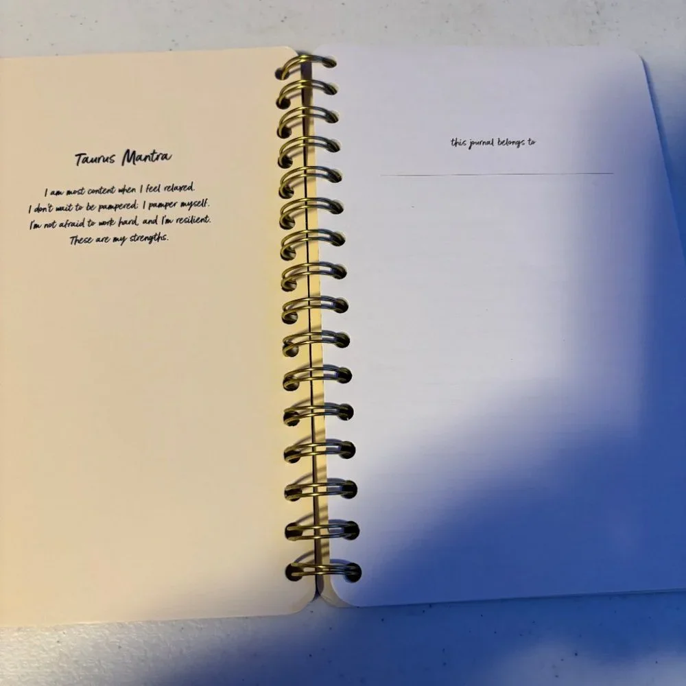 Be Rooted Zodiac TAURUS Spiral Bound College‎ Ruled Hard Cover Journ…